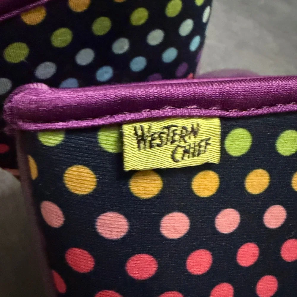 Western Chief Kid Purple Polka Dot Waterproof Rain Boots Size 13 Rubber Neoprene